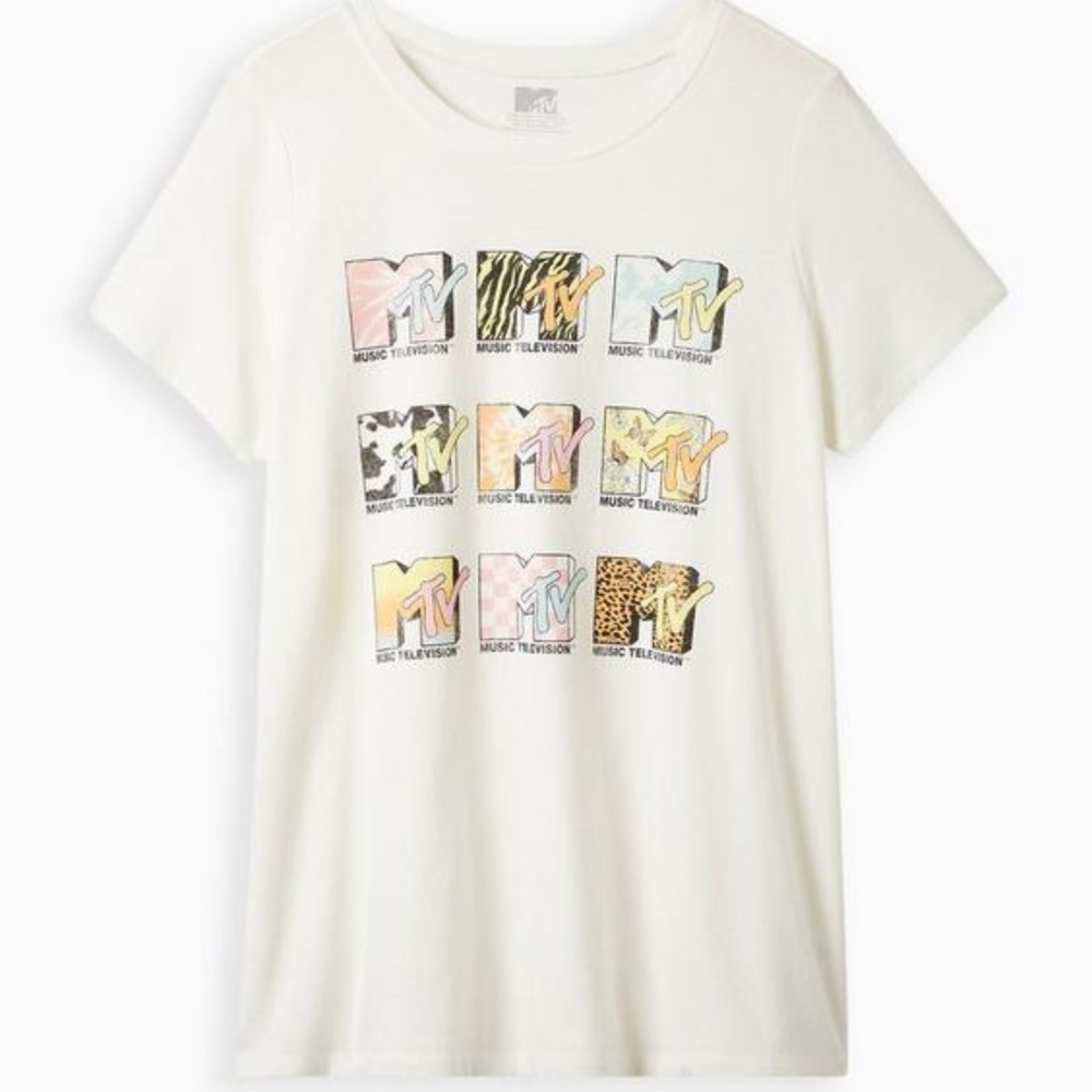 Classic Fit Crew Tee - MTV Ivory